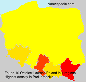 Surname Ostalecki in Poland Surname Ostalecki in Poland