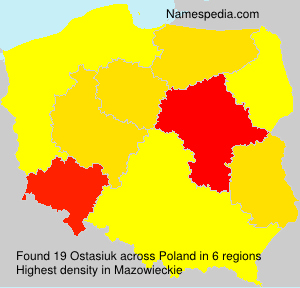 Surname Ostasiuk in Poland Surname Ostasiuk in Poland