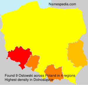 Surname Ostowski in Poland Surname Ostowski in Poland