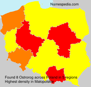 Surname Ostrorog in Poland Surname Ostrorog in Poland