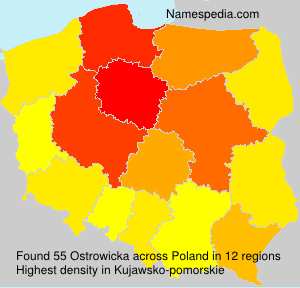 Surname Ostrowicka in Poland Surname Ostrowicka in Poland