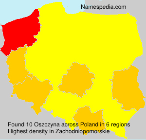 Surname Oszczyna in Poland Surname Oszczyna in Poland