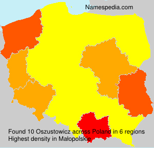 Surname Oszustowicz in Poland Surname Oszustowicz in Poland