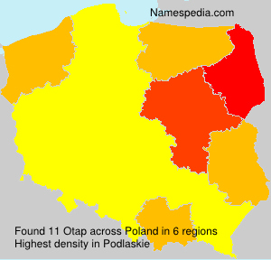Surname Otap in Poland Surname Otap in Poland