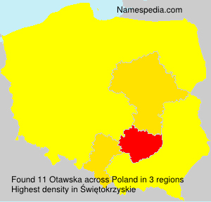 Surname Otawska in Poland Surname Otawska in Poland