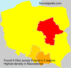 Surname Otko in Poland Surname Otko in Poland