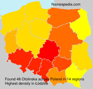 Surname Otolinska in Poland Surname Otolinska in Poland