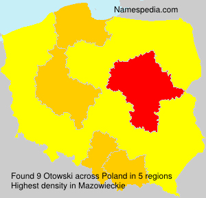 Surname Otowski in Poland Surname Otowski in Poland