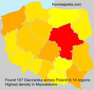 Surname Owczarska in Poland Surname Owczarska in Poland