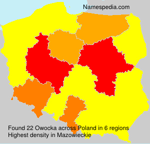 Surname Owocka in Poland Surname Owocka in Poland