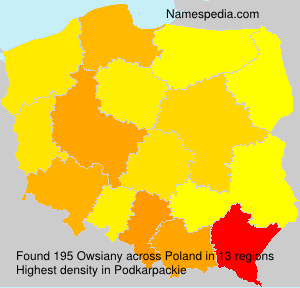 Surname Owsiany in Poland Surname Owsiany in Poland