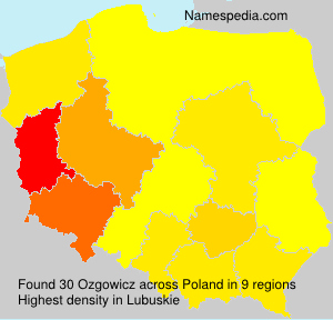 Surname Ozgowicz in Poland Surname Ozgowicz in Poland