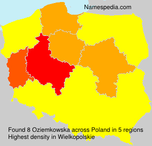Surname Oziemkowska in Poland Surname Oziemkowska in Poland