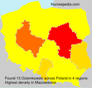 Surname Oziemkowski in Poland Surname Oziemkowski in Poland