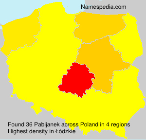 Surname Pabijanek in Poland Surname Pabijanek in Poland
