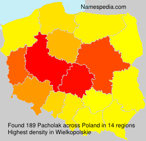 Surname Pacholak in Poland Surname Pacholak in Poland