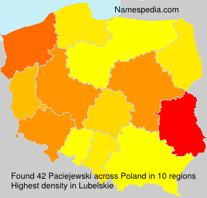 Surname Paciejewski in Poland Surname Paciejewski in Poland