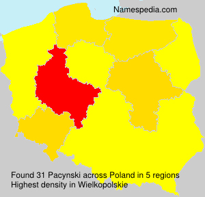 Surname Pacynski in Poland Surname Pacynski in Poland