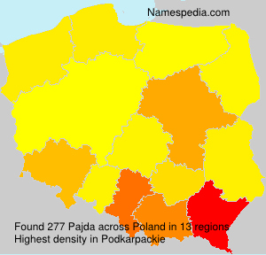 Surname Pajda in Poland Surname Pajda in Poland