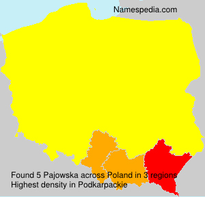 Surname Pajowska in Poland Surname Pajowska in Poland