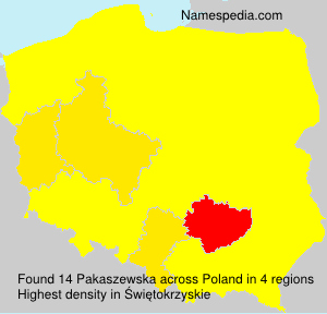 Surname Pakaszewska in Poland Surname Pakaszewska in Poland