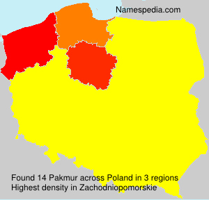 Surname Pakmur in Poland Surname Pakmur in Poland