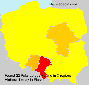 Surname Paks in Poland Surname Paks in Poland
