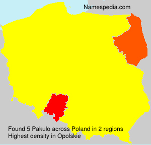 Surname Pakulo in Poland Surname Pakulo in Poland
