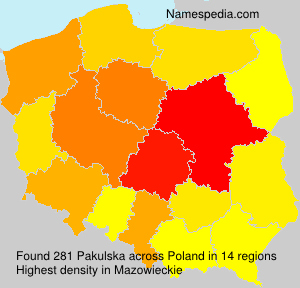Surname Pakulska in Poland Surname Pakulska in Poland