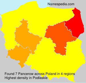 Surname Pancerow in Poland Surname Pancerow in Poland