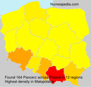 Surname Pancerz in Poland Surname Pancerz in Poland