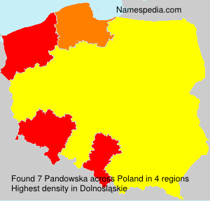 Surname Pandowska in Poland Surname Pandowska in Poland