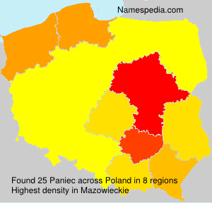 Surname Paniec in Poland Surname Paniec in Poland