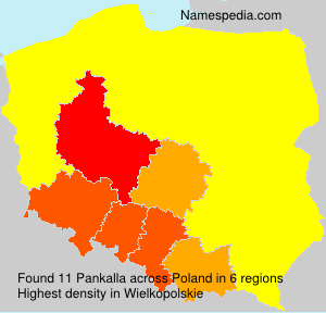 Surname Pankalla in Poland Surname Pankalla in Poland