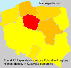 Surname Papierkiewicz in Poland Surname Papierkiewicz in Poland