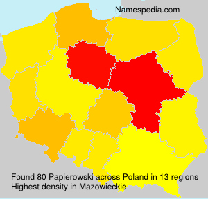 Surname Papierowski in Poland Surname Papierowski in Poland