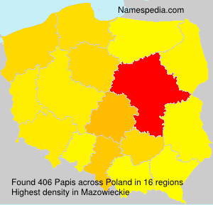 Surname Papis in Poland Surname Papis in Poland
