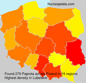 Surname Paprota in Poland Surname Paprota in Poland