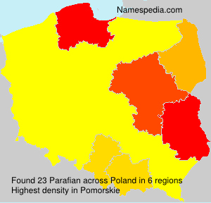 Surname Parafian in Poland Surname Parafian in Poland