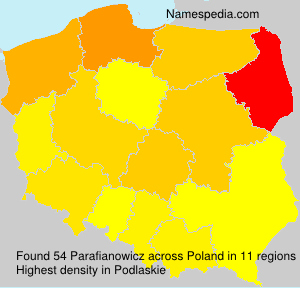 Surname Parafianowicz in Poland Surname Parafianowicz in Poland