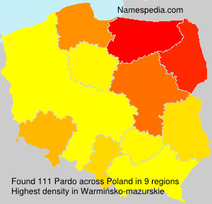 Surname Pardo in Poland Surname Pardo in Poland