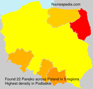 Surname Parejko in Poland Surname Parejko in Poland