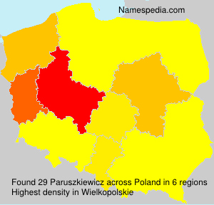 Surname Paruszkiewicz in Poland Surname Paruszkiewicz in Poland