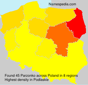 Surname Parzonko in Poland Surname Parzonko in Poland
