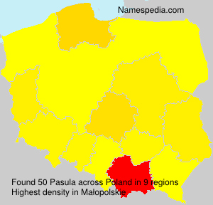 Surname Pasula in Poland Surname Pasula in Poland