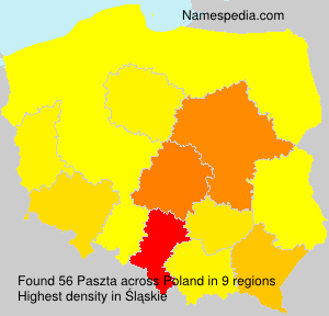 Familiennamen Paszta - Poland