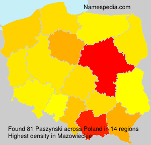 Surname Paszynski in Poland Surname Paszynski in Poland