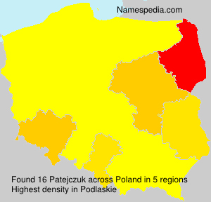 Surname Patejczuk in Poland Surname Patejczuk in Poland
