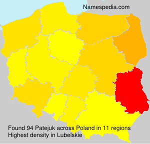 Surname Patejuk in Poland Surname Patejuk in Poland