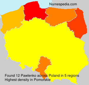 Surname Pawlenko in Poland Surname Pawlenko in Poland
